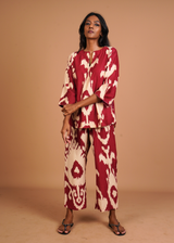 Radha Tunic Set - Burgundy Chandliers