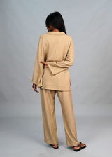 Travel Coord Set - Camel Wool