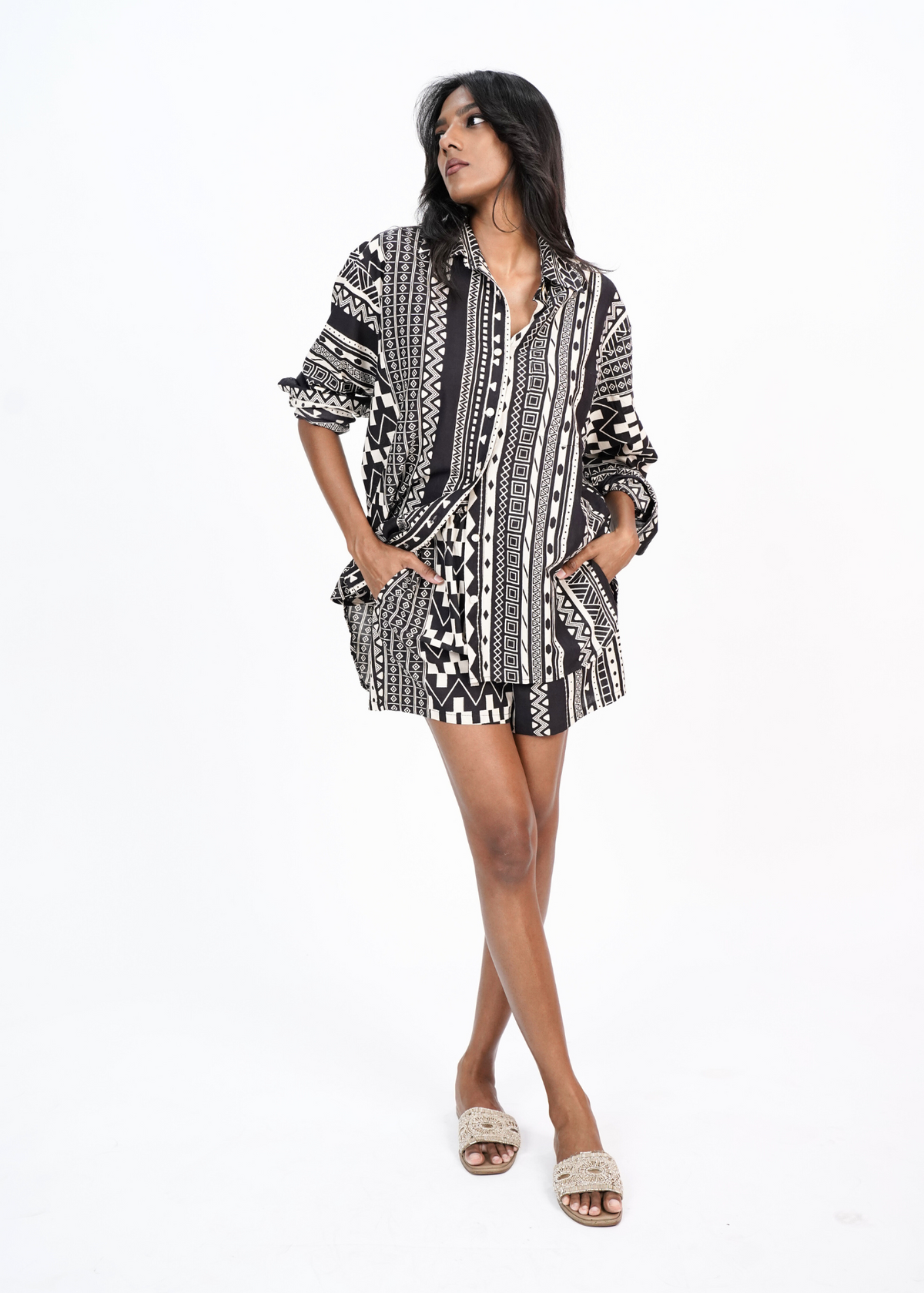 BF Shorts Coord Set - Nomad Stripes