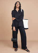 Travel Coord Set - Black Wool
