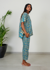 Tina Tunic Set - Blue Empire