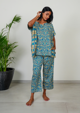 Tina Tunic Set - Blue Empire