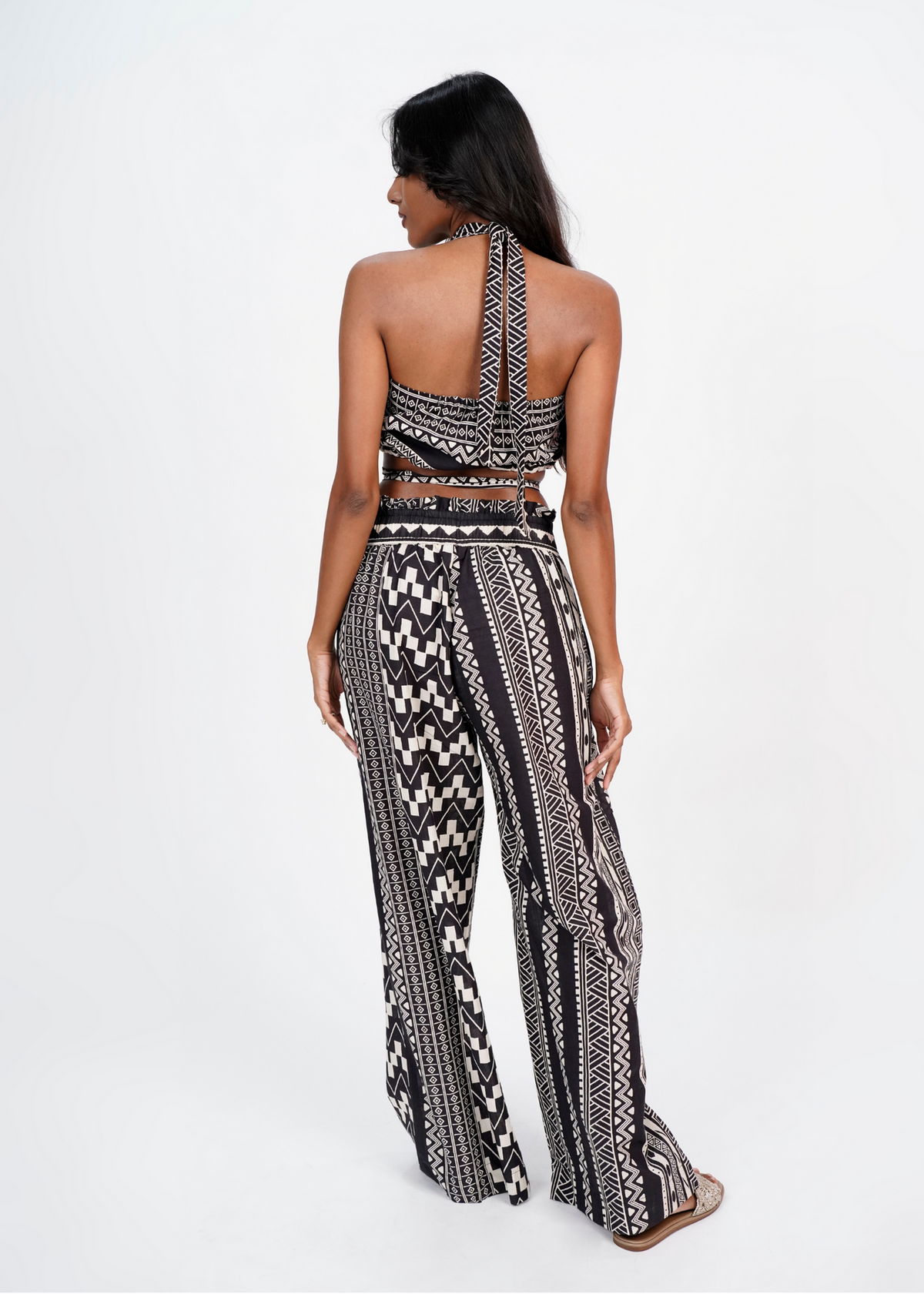Halter Top Pant Set - Nomad Stripes