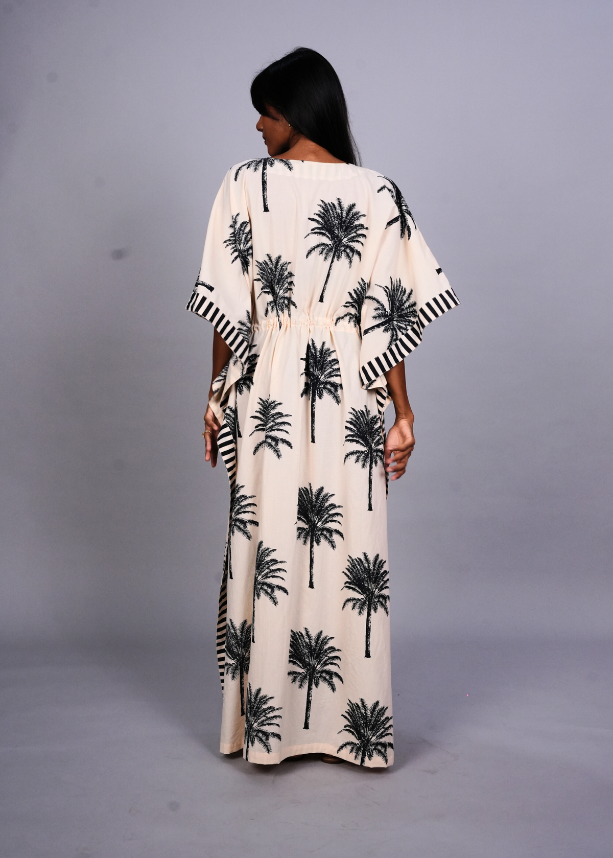 Surya Caftan - White Palms