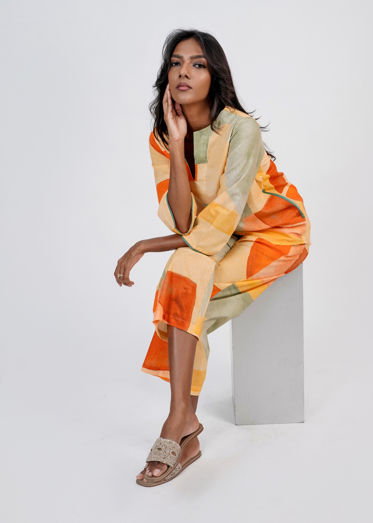 Radha Tunic Set - Summer Sky