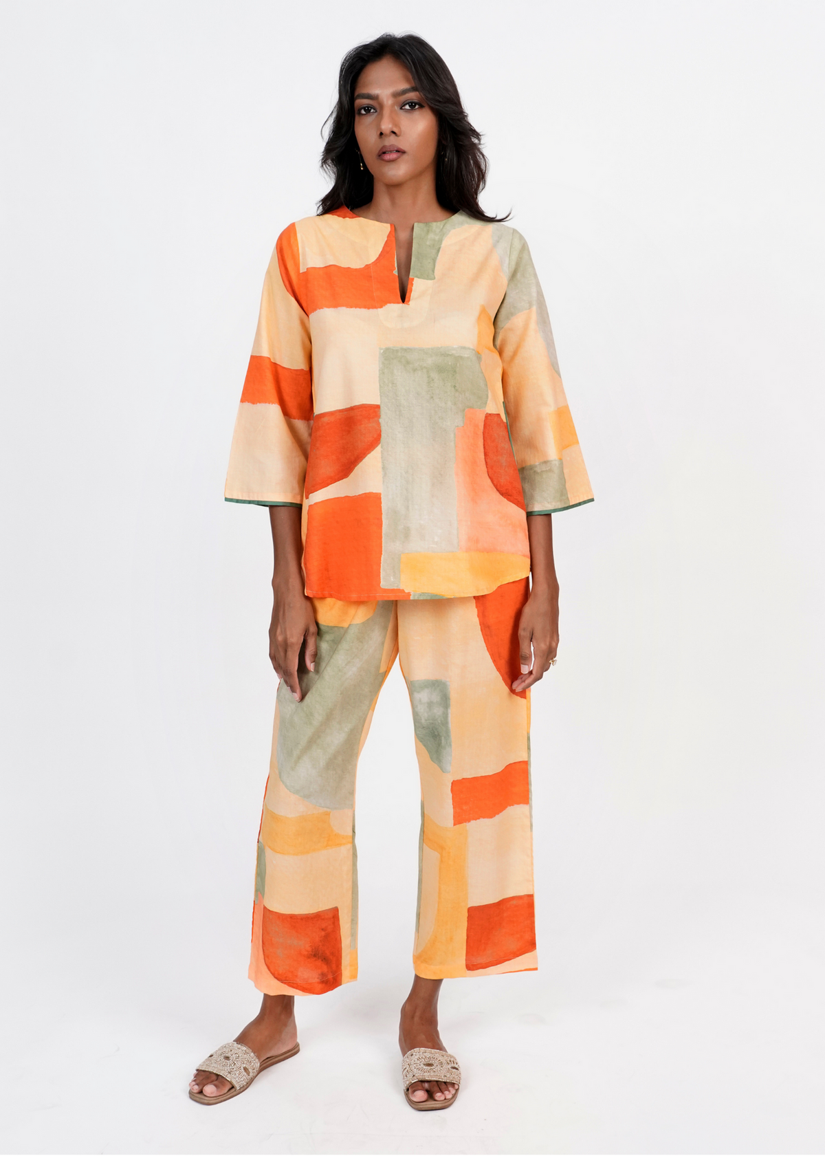 Radha Tunic Set - Summer Sky