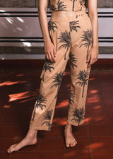 Marina Cropped Pant - Sandy Palms