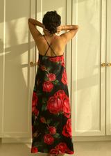 Slip Dress- Red Roses