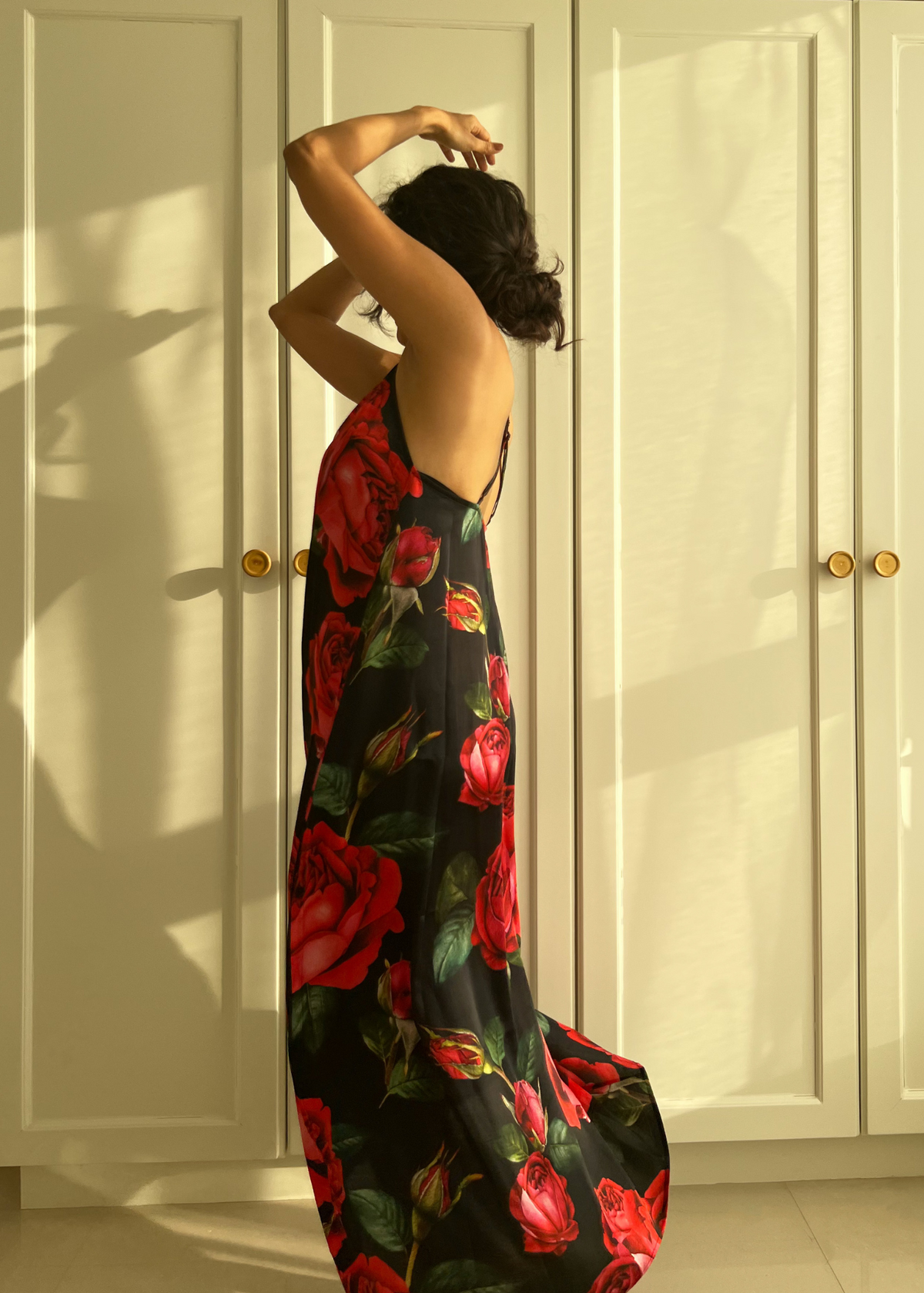 Slip Dress- Red Roses