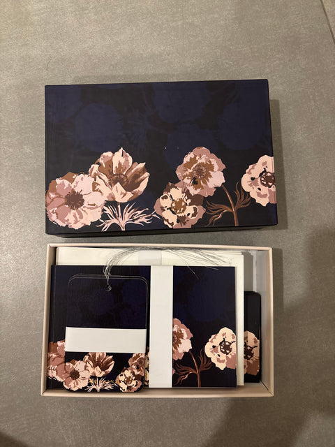 Stationery Gift Box - Midnight Blossoms