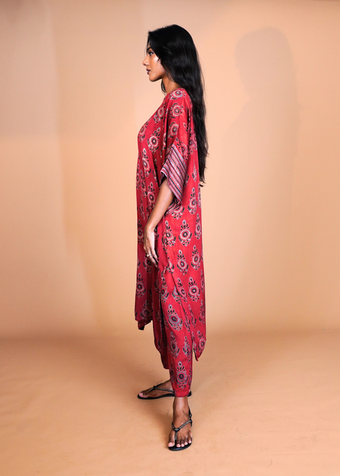 Tejal Tunic Set - Ruby Pendant