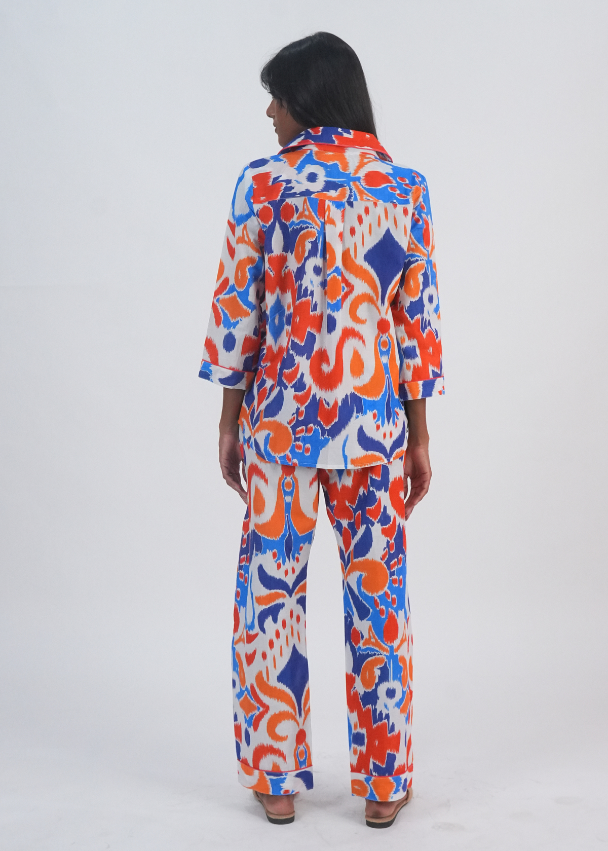 Ela PJ set - Ocean Blue Ikat