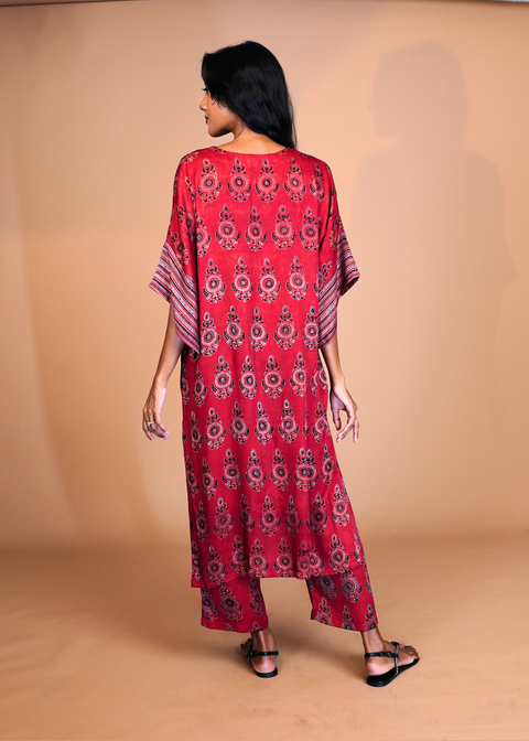 Tejal Tunic Set - Ruby Pendant