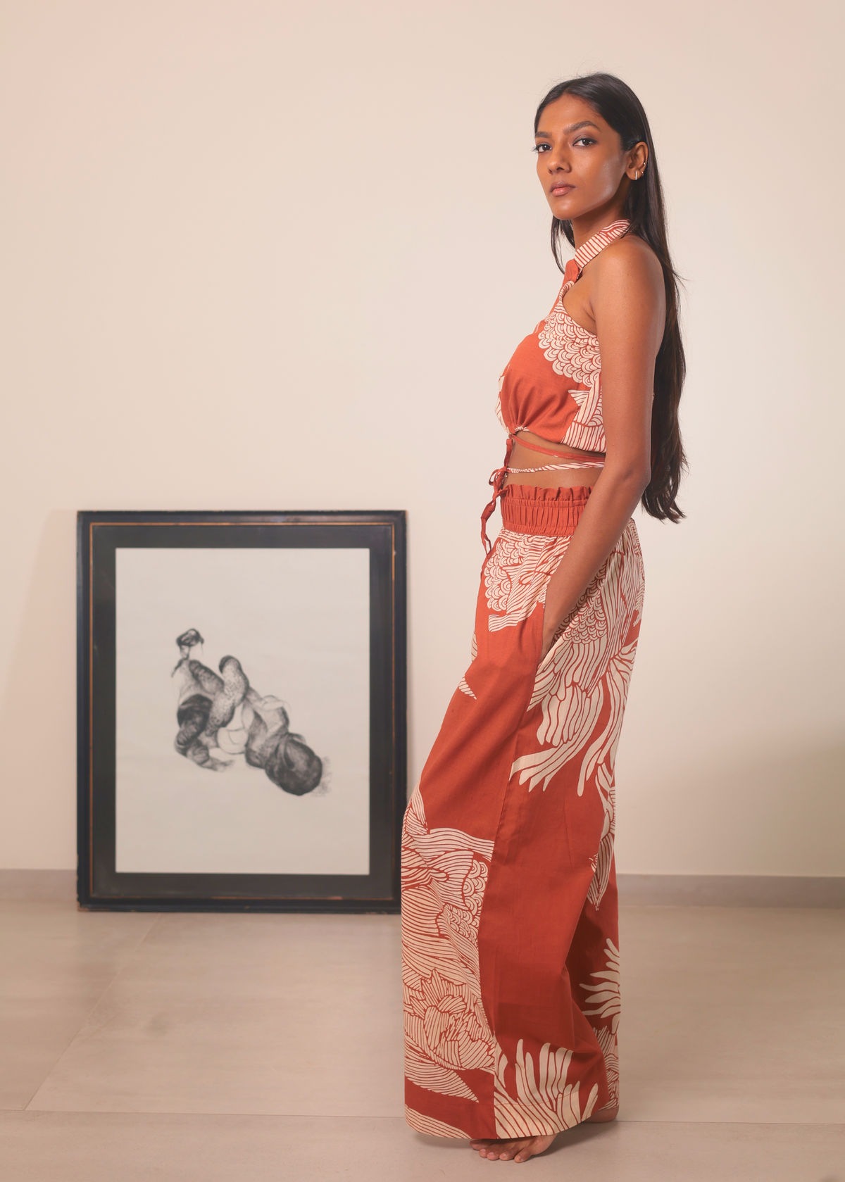 Halter Crop Top - Terracotta Satori