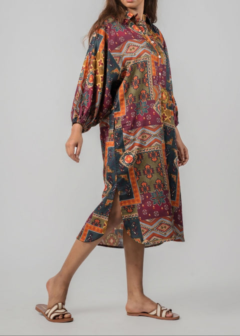 Magyar Sleeve Midi - Collage