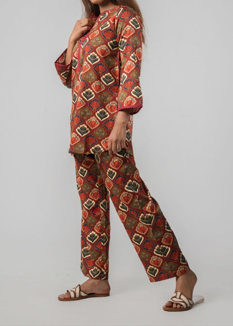 Yashoda Tunic Set - Scallops