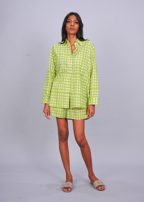 BF Shorts Coord Set - Cucumber Rattan