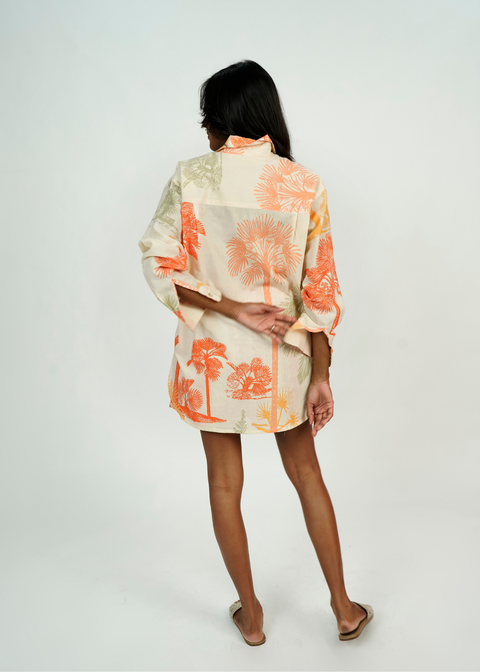 BF Shorts Coord Set - Pastel Palmscape