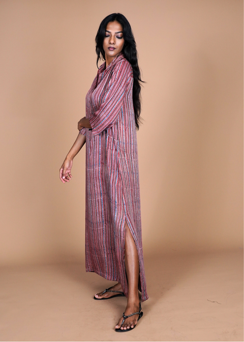 Nikki Lounge Dress - Garnet Strings