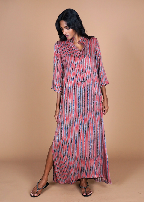 Nikki Lounge Dress - Garnet Strings