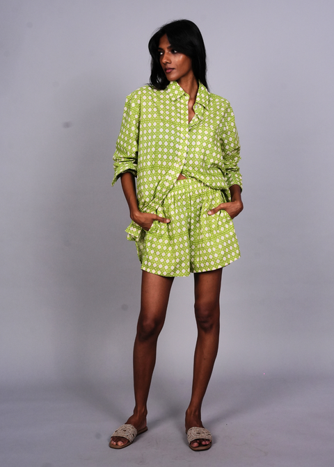 BF Shorts Coord Set - Cucumber Rattan