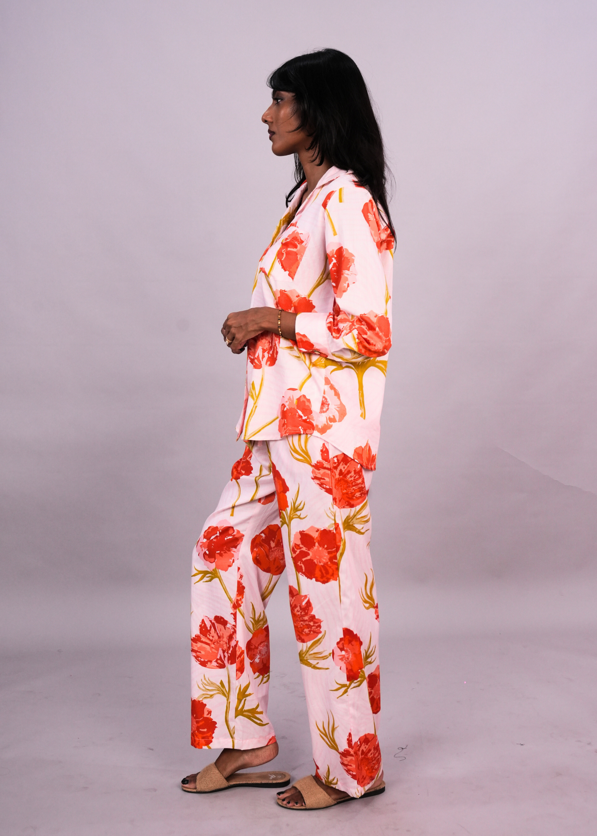 Ela PJ set - Blush Anemones