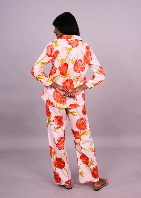 Ela PJ set - Blush Anemones