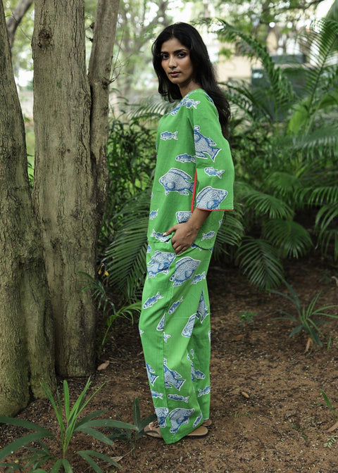 Radha Tunic Set - Green Fish Two Fish