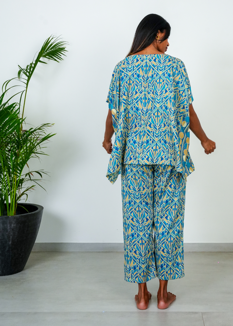 Tina Tunic Set - Blue Empire