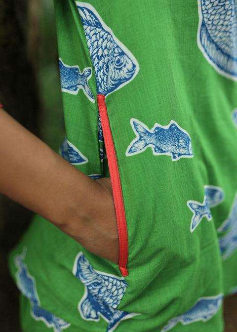 Radha Tunic Set - Green Fish Two Fish