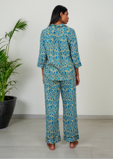 Ela 3/4 Sleeve PJ set - Blue Empire