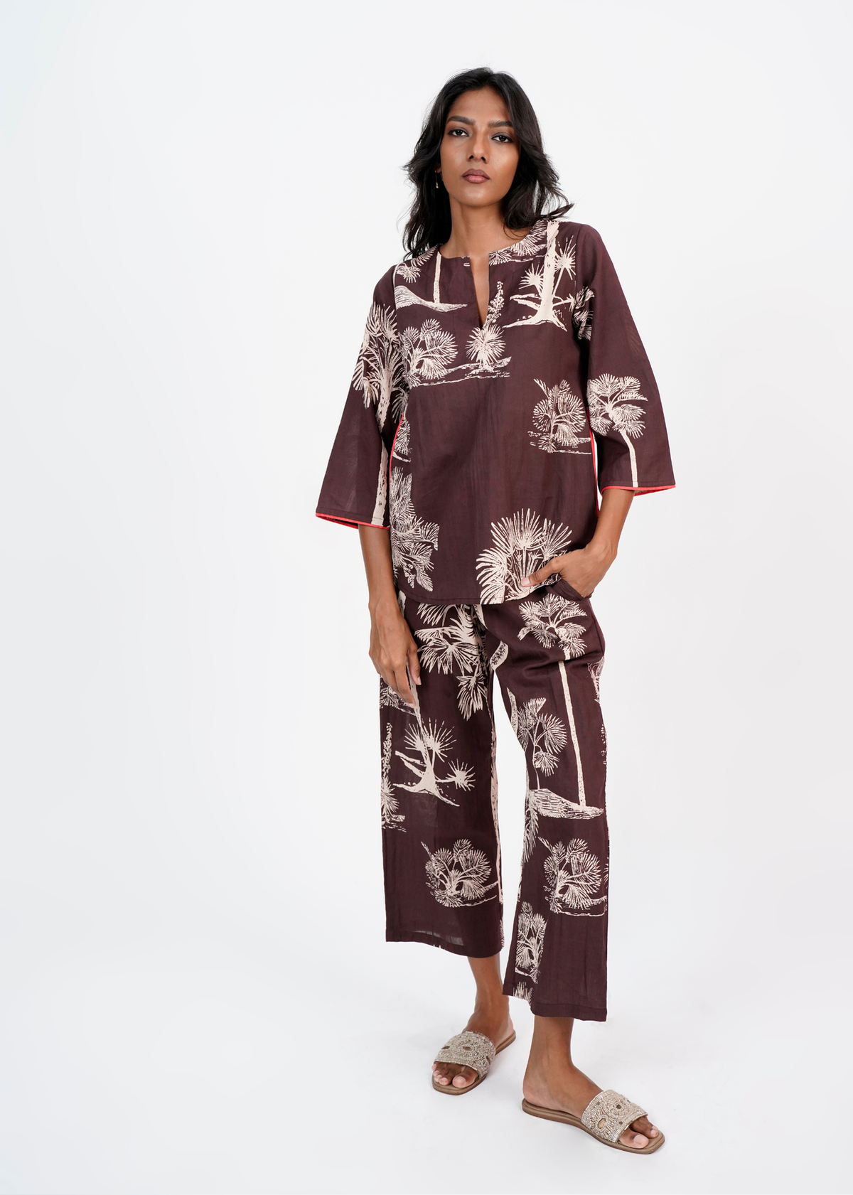 Radha Tunic Set - Coconut Skies