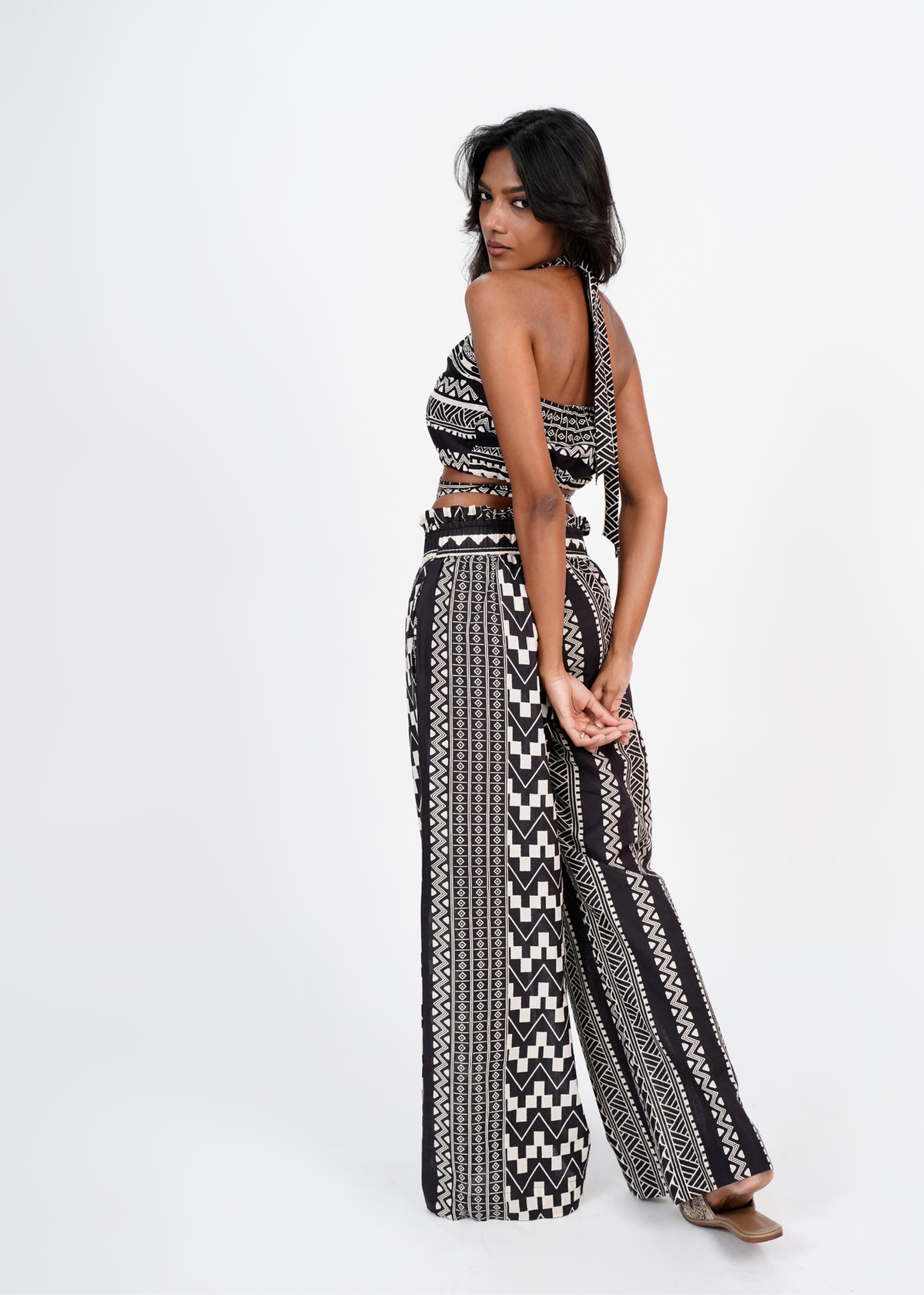 Halter Top Pant Set - Nomad Stripes