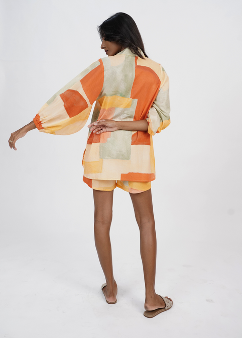 Zeenat Shorts Coord Set - Summer Sky