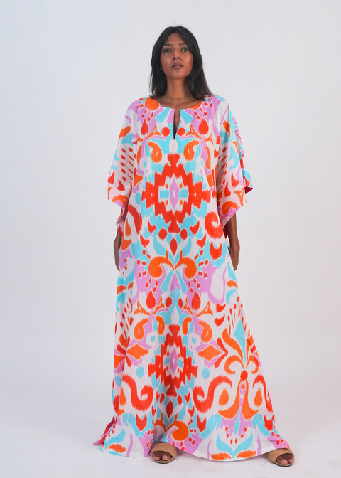 Surya Caftan - Sea Glass Ikat
