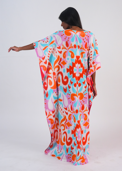 Surya Caftan - Sea Glass Ikat