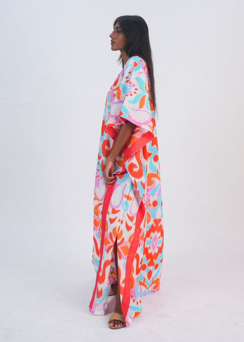 Surya Caftan - Sea Glass Ikat
