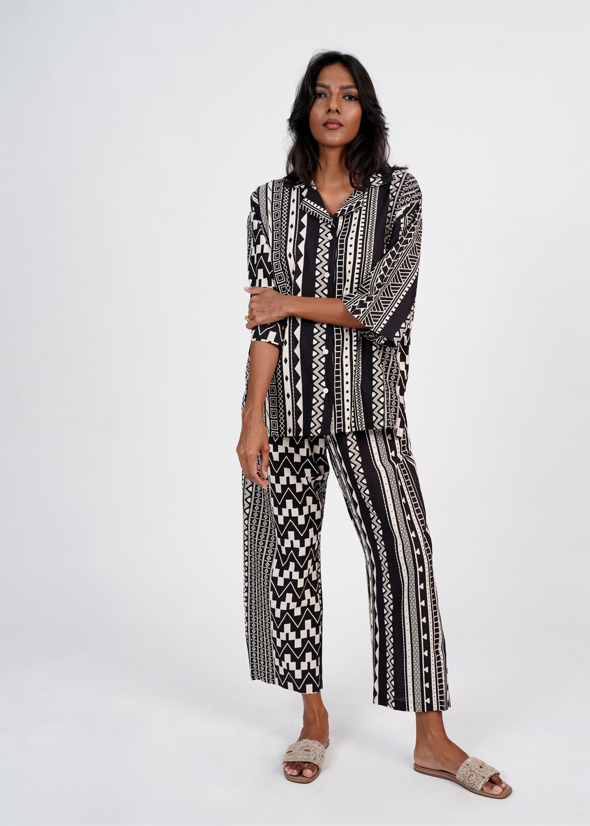 Sharan Boxy PJ Set - Nomad Stripes