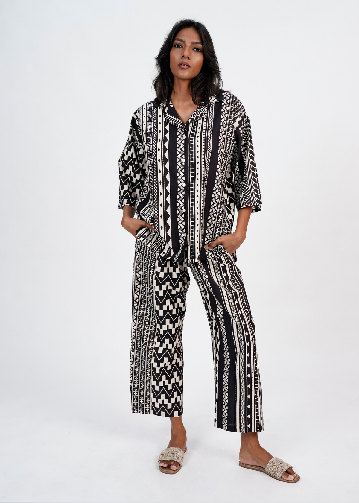Sharan Boxy PJ Set - Nomad Stripes