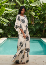 Surya Caftan - White Palms