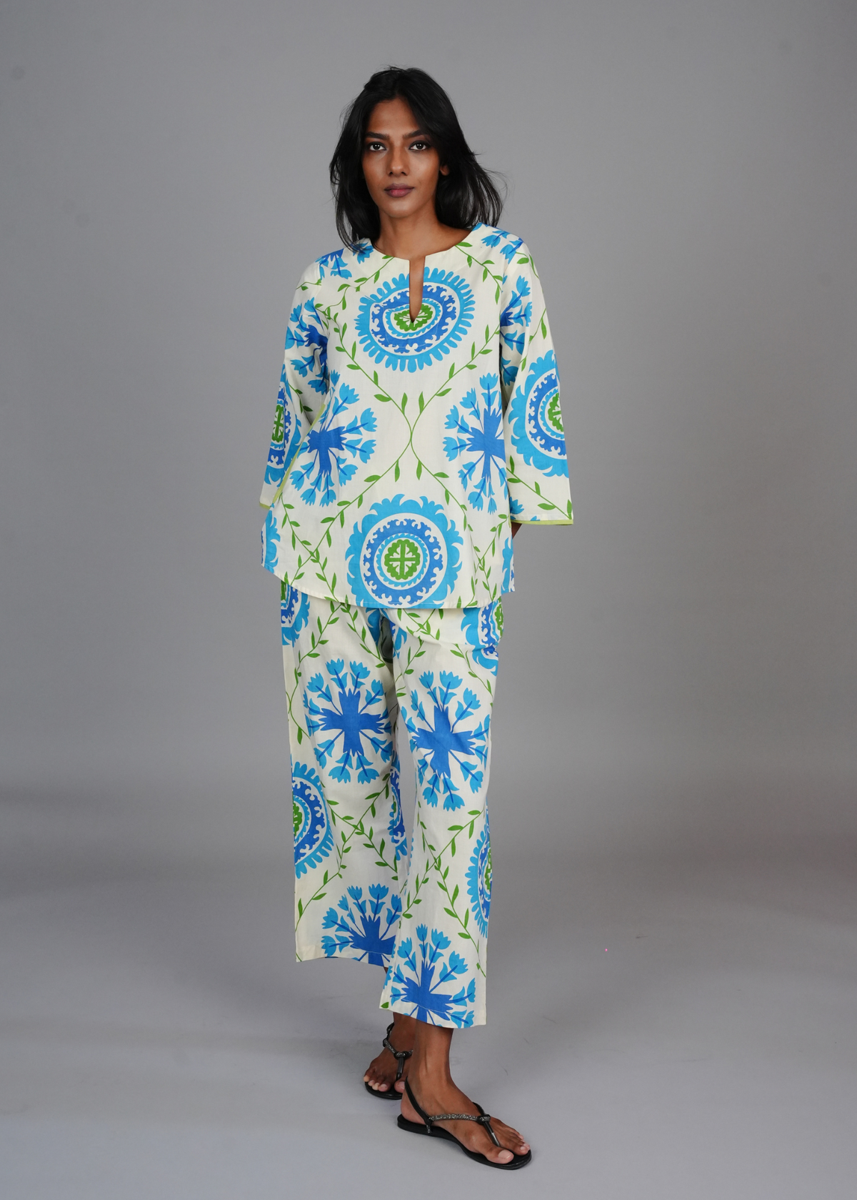 Radha Tunic Set - Floral Suzek