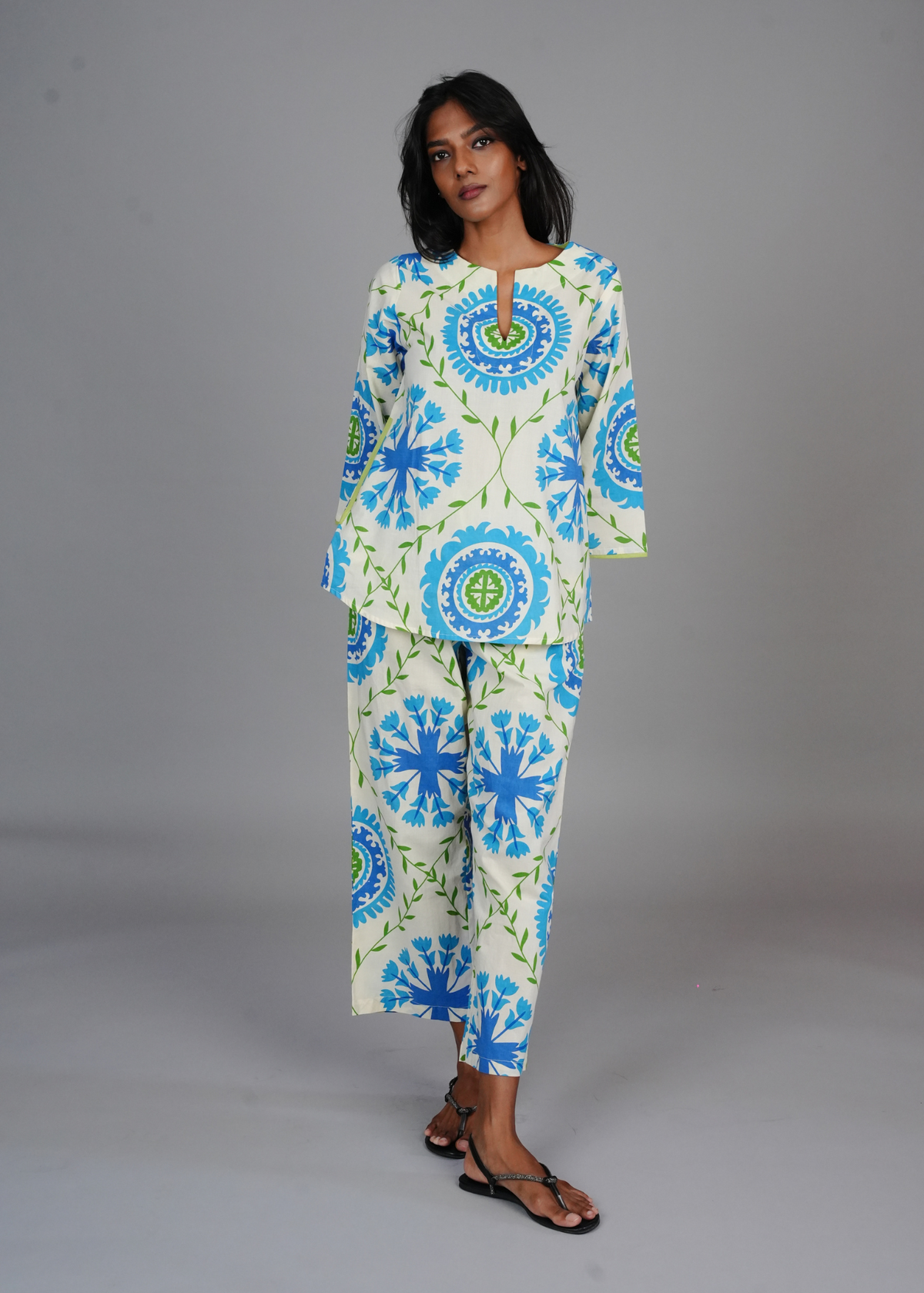 Radha Tunic Set - Floral Suzek