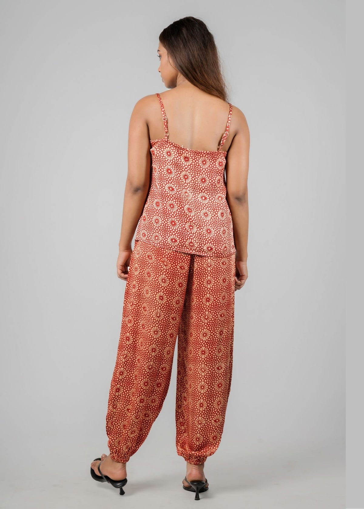 Balloon Pant Coord Set - Red Floral