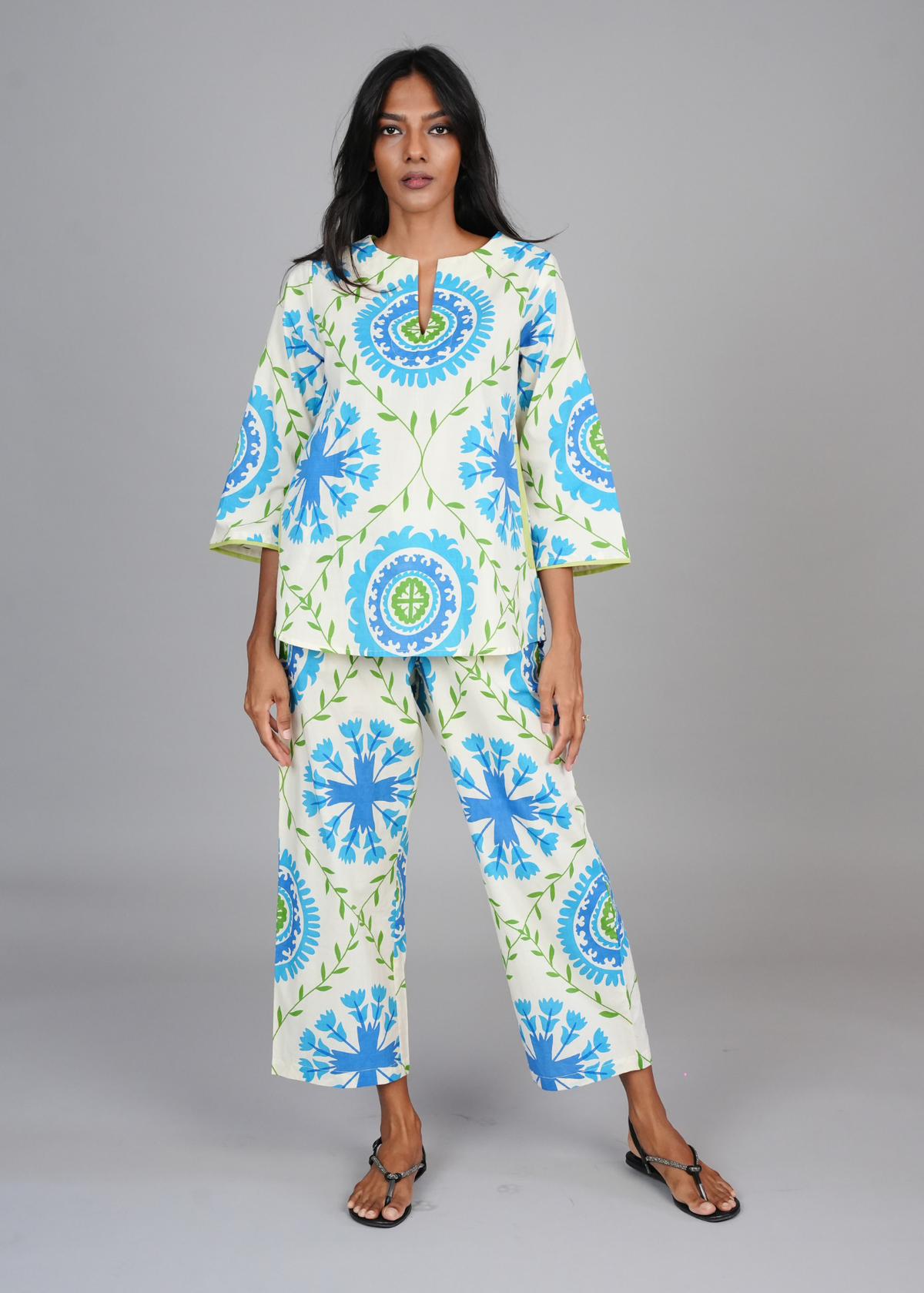 Radha Tunic Set - Floral Suzek
