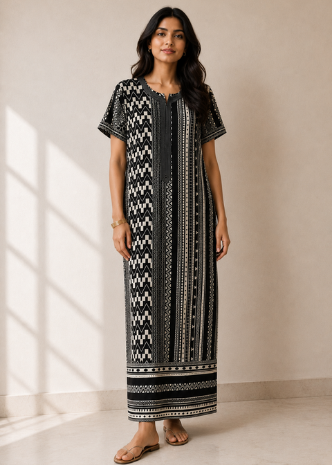 Diya Nightgown - Nomad Stripes