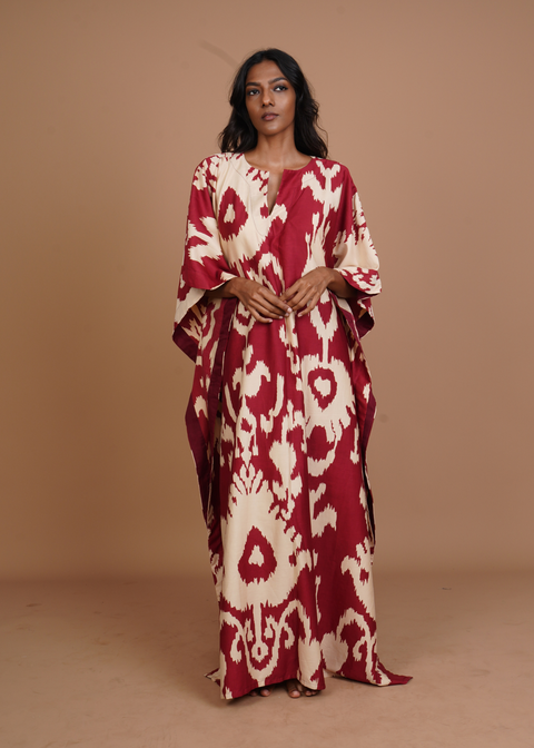 Surya Caftan - Burgundy Chandelier