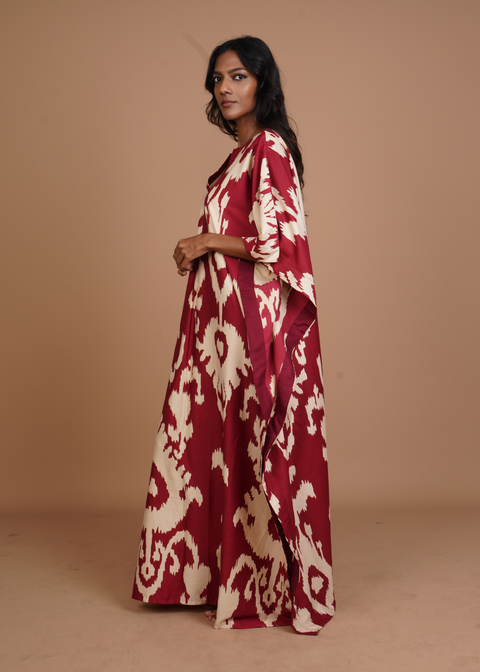 Surya Caftan - Burgundy Chandelier