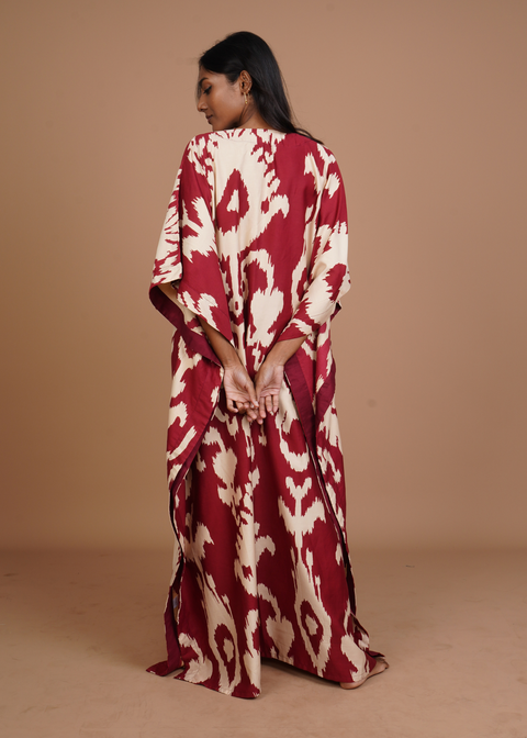 Surya Caftan - Burgundy Chandelier