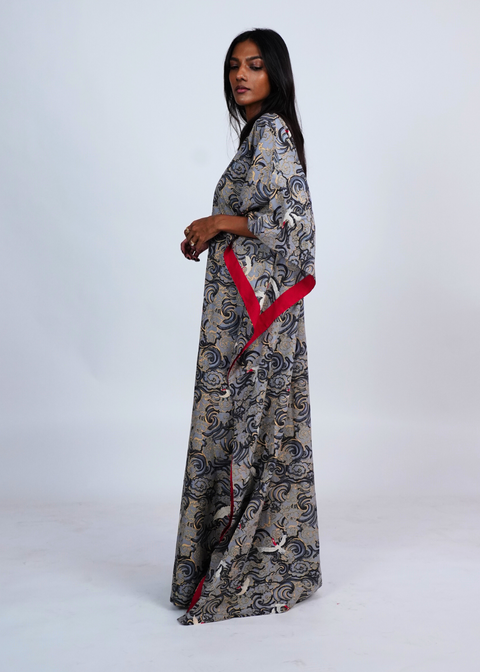 Surya Caftan - Crayon Cranes