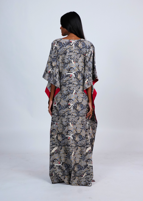 Surya Caftan - Crayon Cranes